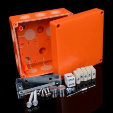 Коробка огнестойкая Е90, 126х126х74, IP66, с двойными керамическими клеммниками 5x1,5-6 мм2 KSK 125 (2PO6)