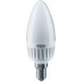 Лампа светодиодная (LED) «свеча» d37мм E14 270° 5Вт 170-260В матовая тепло-белая 2700К диммируемая Navigator