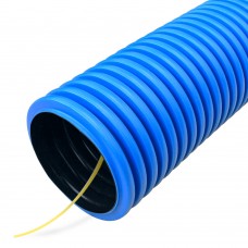 Труба гофрированная двустенная ПНД гибкая тип 450 (SN12) с/з синяя d90 мм (20м/уп) Промрукав