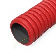 Труба гофрированная двустенная ПНД гибкая тип 750 (SN49) с/з красная d40 мм (100м/уп) Промрукав