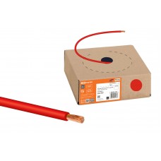 Провод ПуГВ 1х2,5 ГОСТ в коробке (100м), красный TDM