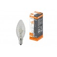 Лампа накаливания `Витая свеча` прозрачная 60 Вт-230 В-Е14 TDM