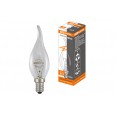 Лампа накаливания `Свеча на ветру` прозрачная 40 Вт-230 В-Е14 TDM