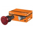 Кнопка грибовидная SB7-CWM42 с возвратом, 1НЗ, с аодсветкой 220 В LED, d35 мм, красная, IP40 TDM
