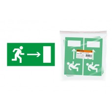 Знак `Направление к эвакуационному выходу направо` 200х100мм TDM