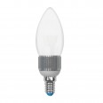 LED-C37P-5W/WW/E14/FR/DIM ALC03SL Лампа светодиодная диммируемая пятилепестковая. Форма `свеча`, мат