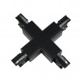 UBX-A41 BLACK 1 POLYBAG Соединитель для шинопроводов Х-образный. Цвет — черный. Упаковка — полиэтиле