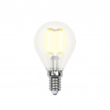 LED-G45-6W/WW/E14/FR PLS02WH Лампа светодиодная. Форма `шар`, матовая. Серия Sky. Теплый белый свет. Картон. ТМ Uniel.