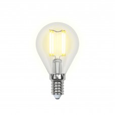 LED-G45-6W/WW/E14/CL GLA01TR Лампа светодиодная. Форма `шар`, прозрачная. Серия Air. Теплый белый свет (3000K). Картон. ТМ Uniel
