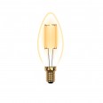 LED-C35-5W/GOLDEN/E14 GLV21GO Лампа светодиодная Vintage. Форма «свеча», золотистая колба. Картон. Т