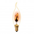IL-N-CW35-3/RED-FLAME/E14/CL Лампа декоративная с типом свечения `эффект пламени`. Форма «свеча на ветру», прозрачная. Картон. ТМ Uniel.