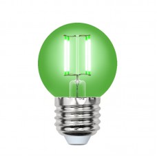 LED-G45-5W/GREEN/E27 GLA02GR Лампа светодиодная. Форма `шар`. Серия Air color. Зеленый свет. Картон. ТМ Uniel