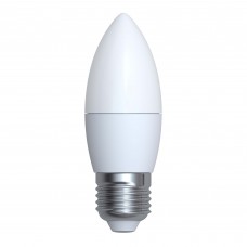 LED-C37-11W/WW/E27/FR/NR Лампа светодиодная. Форма `свеча`, матовая. Серия Norma. Теплый белый свет (3000K). Картон. ТМ Volpe
