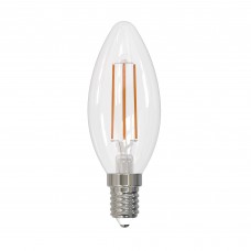 LED-C35-9W/3000K/E14/CL/DIM GLA01TR Лампа светодиодная диммируемая. Форма `свеча`, прозрачная. Серия Air. Теплый белый свет (3000K). Картон. ТМ Uniel.