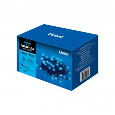 ULD-S1000-120/DBA BLUE IP67 Гирлянда светодиодная с контроллером, 10м. 120 светодиодов. Синий свет. Провод черный. ТМ Uniel