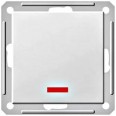 Выключатель `Вессен 59`1кл.с самовозвратом и индикатором ВС116-151-1-86 С/У белый