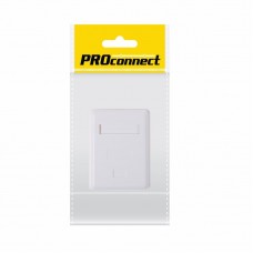 Розетка сетевая LAN PROconnect на стену, 1 гнездо, 8Р8С (Rj-45), в экране, 5e кат., пакет БОПП