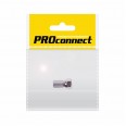 Разъем антенный на кабель, штекер F для кабеля SAT (с резиновым уплотнителем), (1шт.) (пакет) PROco