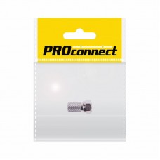 Разъем антенный на кабель, штекер F для кабеля SAT (с резиновым уплотнителем), (1шт.) (пакет) PROconnect