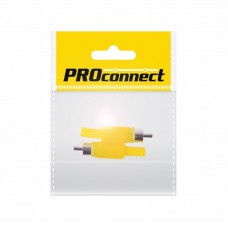 Разъём аудио, RCA пайка, жёлтый, (2шт.) (пакет) PROconnect