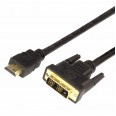 Шнур HDMI - DVI-D с фильтрами, длина 2 метра (GOLD) (PE пакет) REXANT