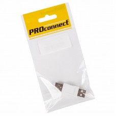 Переходник USB PROconnect, штекер USB-A - штекер USB-А, 1 шт., пакет БОПП