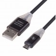 USB-кабель microUSB, шнур SOFT TOUCH 1 м черный