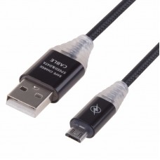 USB-кабель microUSB, шнур SOFT TOUCH 1 м черный