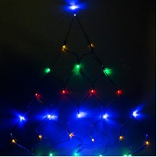 Гирлянда `Сеть` 2х2х1.5м, свечение с динамикой, черный ПВХ, 136 LED, 230 В, цвет: Мультиколор