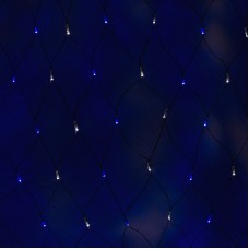 Гирлянда `Сеть` 2,5х2,5м, черный ПВХ, 432 LED Белые/Синие