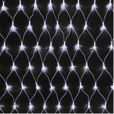 Гирлянда `Сеть` 2х1,5м, свечение с динамикой, прозрачный ПВХ, 288 LED, 230 В, цвет: Белый