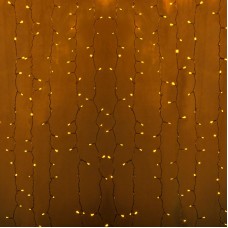 Гирлянда `Светодиодный Дождь` 2x0,8м, прозрачный провод, 230 В, диоды Желтые, 160 LED