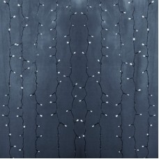 Гирлянда `Светодиодный Дождь` 2х6м, постоянное свечение, прозрачный провод, 230 В, диоды БЕЛЫЕ, 1140 LED