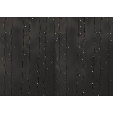 Гирлянда `Светодиодный Дождь` 2х6м, постоянное свечение, прозрачный провод, 230 В, диоды ТЕПЛЫЙ БЕЛЫЙ, 1140 LED