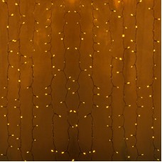 Гирлянда `Светодиодный Дождь` 2х1,5м, постоянное свечение,прозрачный провод, 230 В, диоды ЖЁЛТЫЕ, 360 LED