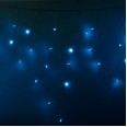 Гирлянда Айсикл (бахрома) светодиодный, 2,4 х 0,6 м, прозрачный провод, 230 В, диоды синии, 88 LED N