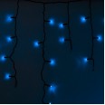 Гирлянда Айсикл (бахрома) светодиодный, 4,8 х 0,6 м, черный провод, 230 В, диоды синие, 176 LED NE