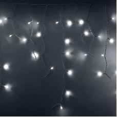 Гирлянда Айсикл (бахрома) светодиодный, 4,8 х 0,6 м, белый провод, 230 В, диоды белые, 176 LED NEON-NIGHT