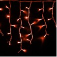 Гирлянда Айсикл (бахрома) светодиодный, 4,0 х 0,6 м, белый провод `КАУЧУК`, 230 В, диоды красные, 12