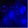 Гирлянда Айсикл (бахрома) светодиодный, 5,6 х 0,9 м, черный провод `КАУЧУК`, 230 В, диоды синие, 240