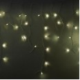 Гирлянда Айсикл (бахрома) светодиодный, 5,6 х 0,9 м, с эффектом мерцания, БЕЛЫЙ провод `КАУЧУК`, 230