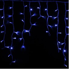 Гирлянда Айсикл (бахрома) светодиодный, 5,6 х 0,9 м, белый провод `КАУЧУК`, 230 В, диоды синие, 240 LED NEON-NIGHT