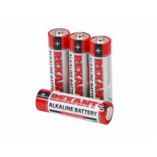 Алкалиновая батарейка AA/LR6 1,5 V 4 шт. блистер REXANT