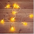 Гирлянда светодиодная `Восточные фонарики` 10 LED ЖЕЛТЫЕ 1,5 метра, прозрачный ПВХ, питание 2*АА