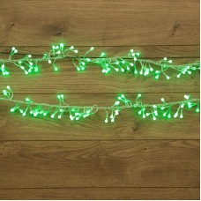 Гирлянда `Мишура LED` 3 м прозрачный ПВХ, 288 диодов, цвет зеленый