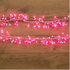 Гирлянда `Мишура LED` 3 м прозрачный ПВХ, 288 диодов, цвет розовый