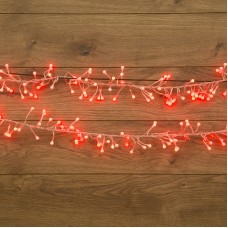 Гирлянда `Мишура LED` 6 м прозрачный ПВХ, 576 диодов, цвет красный