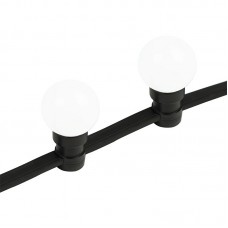 Готовый набор: `Евро Belt Light` 2 жилы шаг 40 см, Белые LED лампы 45мм (6 LED)