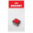 Выключатель клавишный 250V 16А (4с) ON-OFF красный с подсветкой (RWB-502, SC-767, IRS-201-1) REXANT Индивидуальная упаковка 1 шт