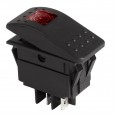 Выключатель клавишный 250 В ON-OFF красный с подсветкой REXANT